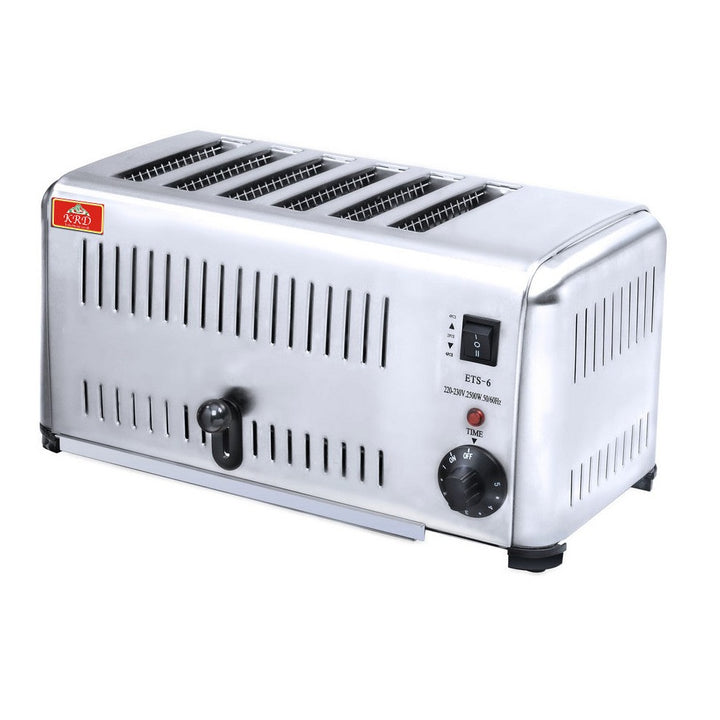 KRD Commercial Electric 6 Slice Toaster stainless steel HET6