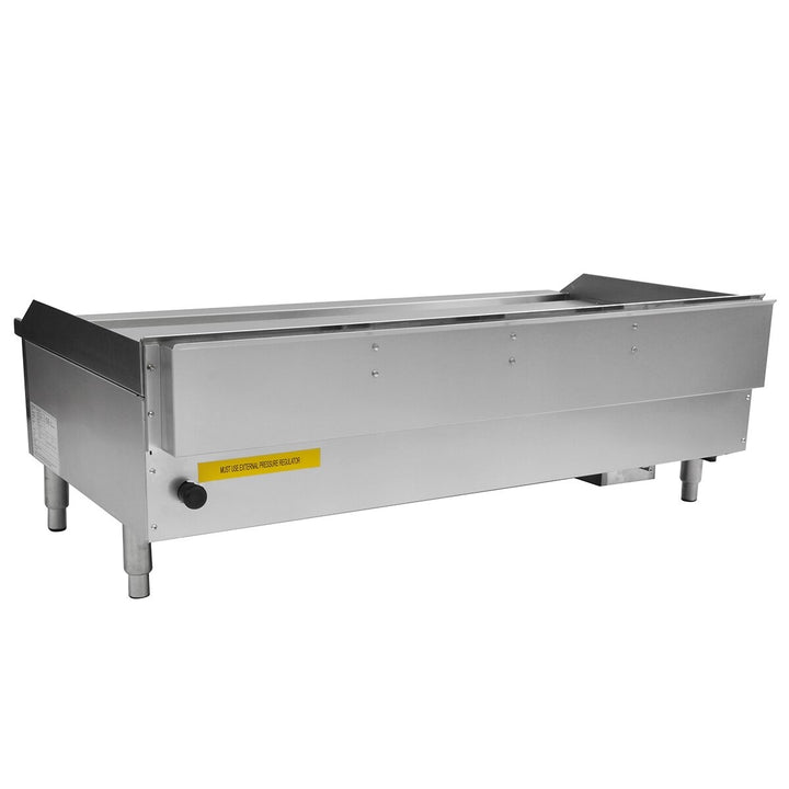 KRD Premium Commercial Gas Griddle Smooth Chrome plate 4 burners 28kW Countertop EGG48S 120cm