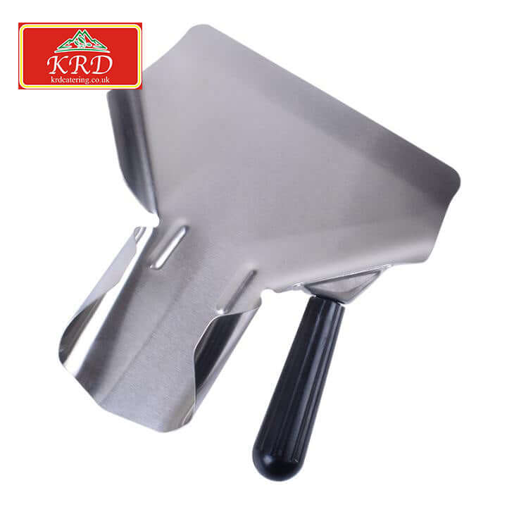 KRD Heavy Duty Stainless Steel Chips Scoop French Fry Bagger Right Handle