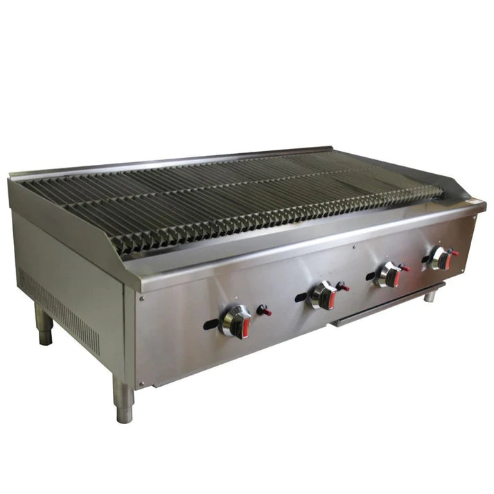 KRD Professional Natural Gas Chargrill 4 burners 30kW ECB48S 120cm