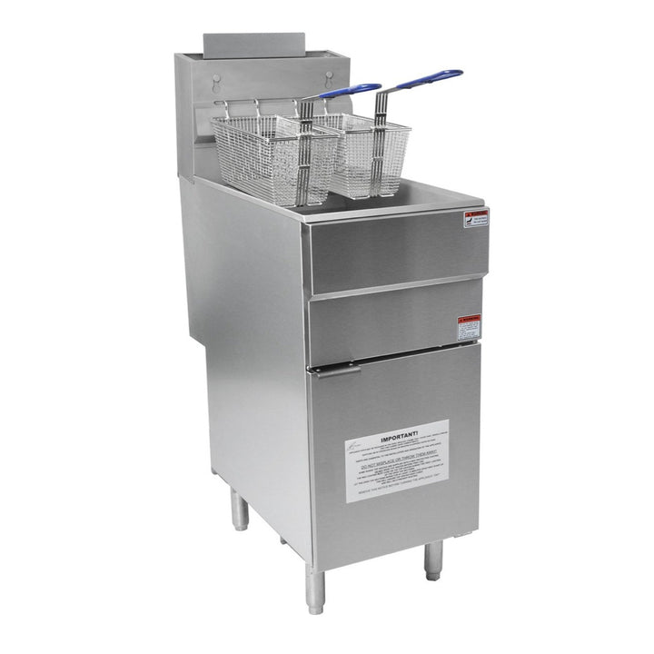 KRD Commercial Gas Tube Fryer 20L Free Standing 26.4kW GF90